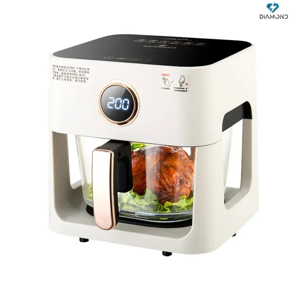 5L Visible Air Fryer. Multifunctional. Intelligent potato chip machine. Automatic electric air fryer for healthy snacks