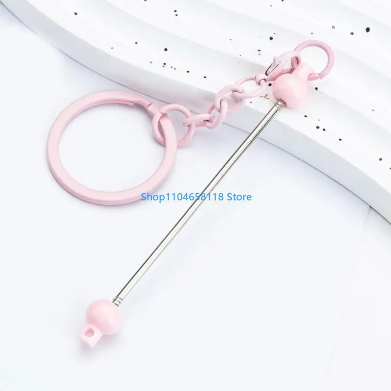 

12 Colors of DIY Keychain Decorations User Friendly 12 Color Beadable Keyring Adornment For Custom Keychain Projects