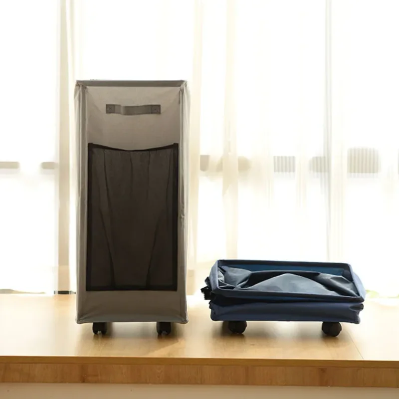

Foldable Laundry Basket Roller Dirty Clothes Basket Clothes Storage Bag Yoga Storage Basket Household Classification Box