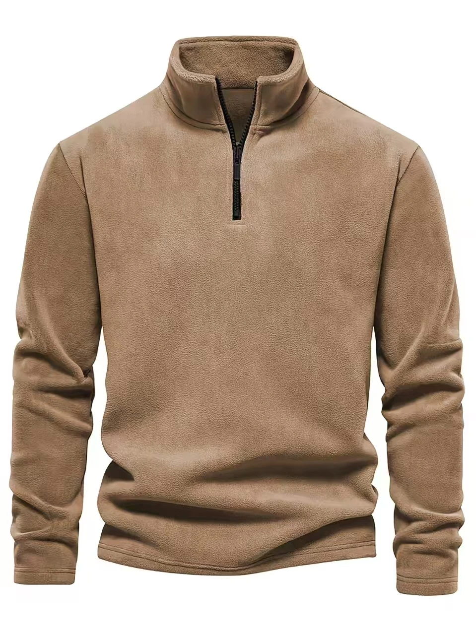 Spring And AutumnBrand Quality Thicken Warm Fleece Jacket for Men Zipper Neck Pullover Men's Sweatshirt Soft Shell Mens Jacke