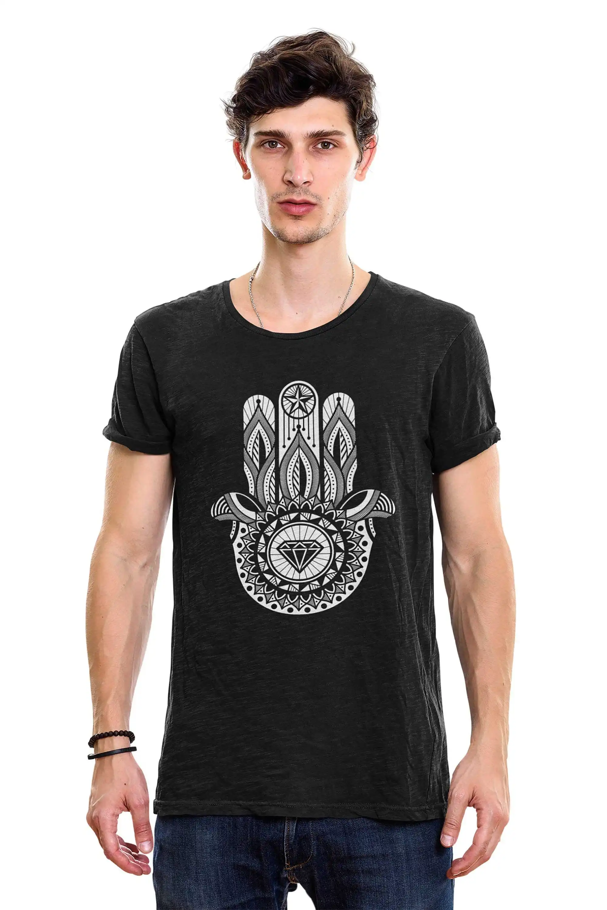 New Hamsa Hand T Shirt Adults Kids Adult Present Dad Grandad Grandpa