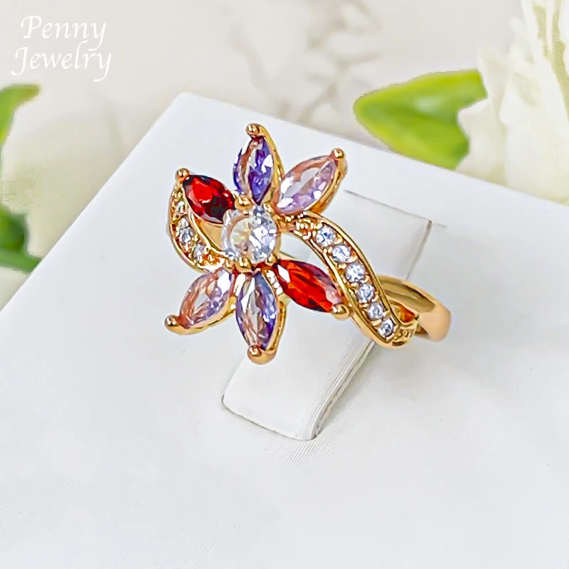 Joyería de circonia de lujo, conjunto de joyería de 4 Uds., diamantes de imitación de Dubái, collar chapado en oro de 18K, pendiente, pulsera, anillo, regalos de fiesta de boda