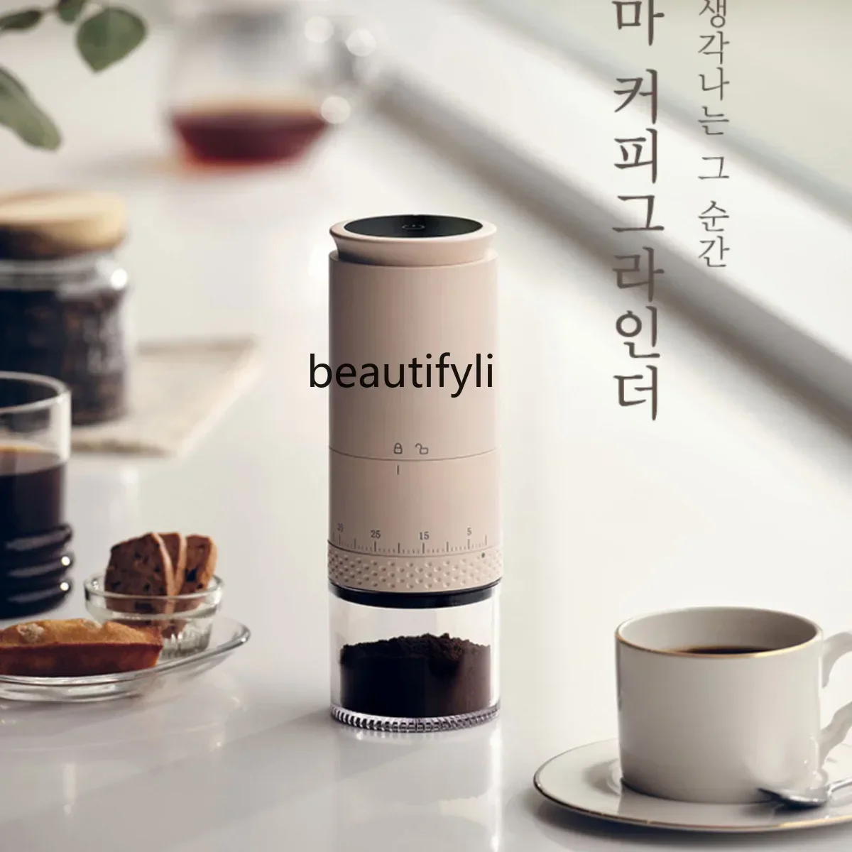 

smt61 Bean Grinder Electric Bean Grinder Small Coffee Bean Grinder Portable Outdoor, Portable Coffee Machine New Product