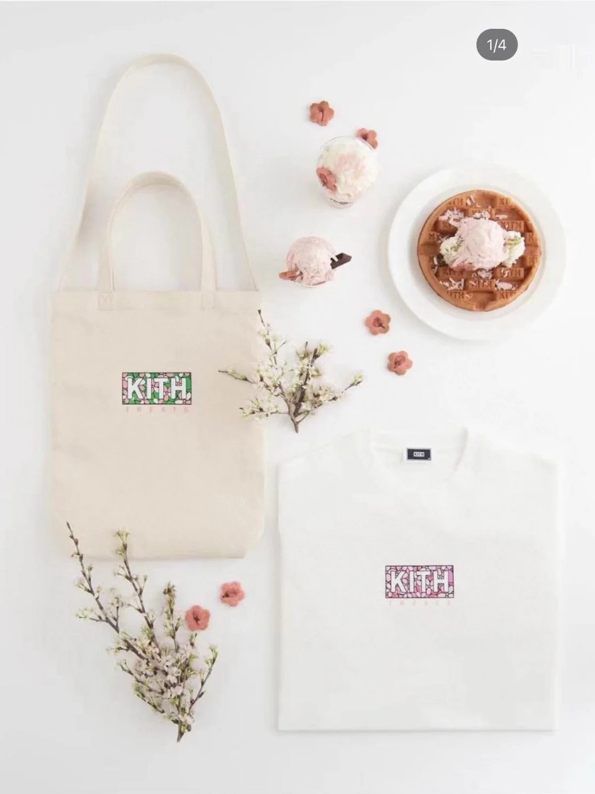 

Футболка Kith Limited Sakura Letterbox Print, свободного кроя, повседневная, летняя, с коротким рукавом, в стиле стритвир, с круглым вырезом, хлопковая.
