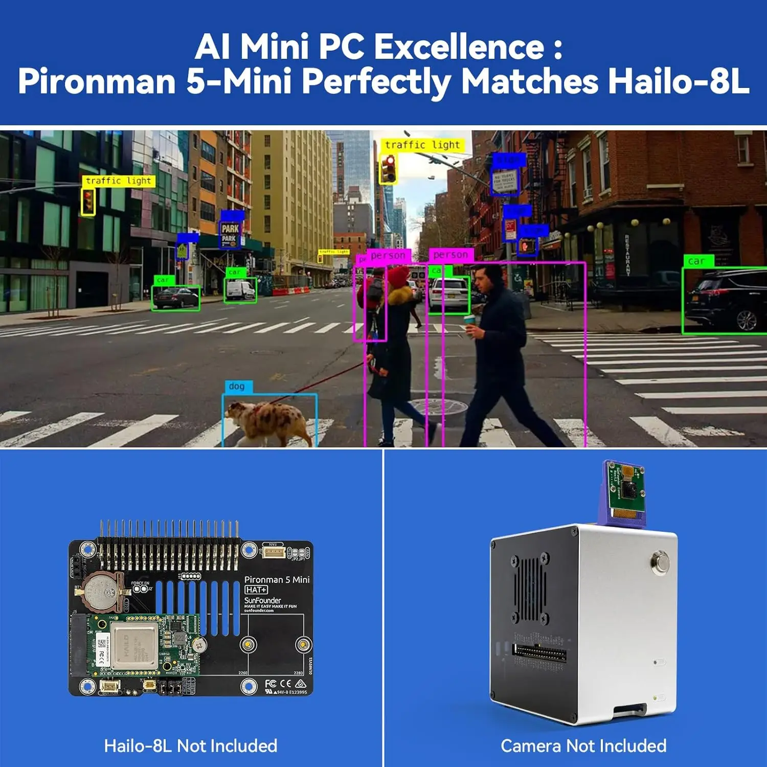Чехол Pironman 5-Mini для ПК для Raspberry Pi 5 (нет в комплект), поддерживает M.2 NVMe SSD PCIe, с активным кулером PWM + вентилятором RGB