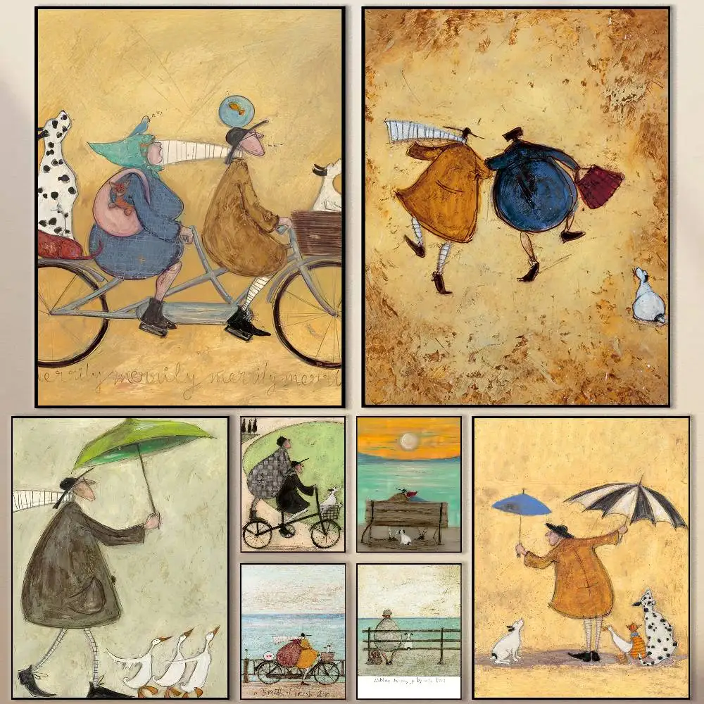 

S-Sam Toft Art prints Anime Poster Modern Waterproof HD Wall Art Decal Self-Adhesive Aesthetic Decor for Home Living Room Bedroo
