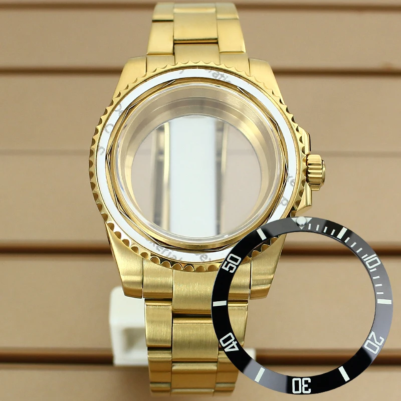 

40mm Watch Case Ceramic Bezel Brushed Strap Sapphire For SUB Seiko NH34 NH35 NH36 NH38 Miyota 8215 ETA 2824 Movement 20ATM Diver