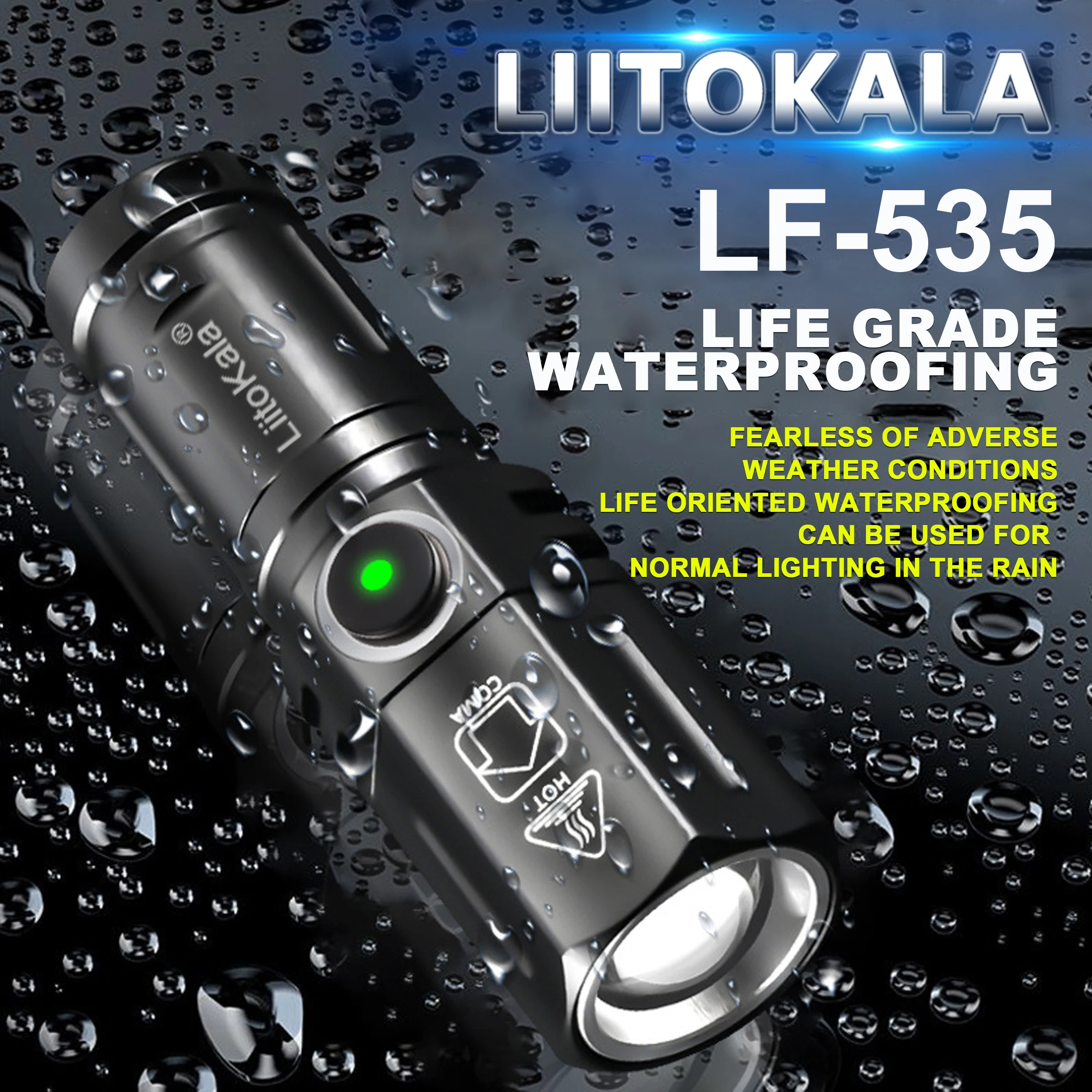 

LiitoKala LF-535 Многофункциональный портативный фонарик Компактный светодиодный светильник для ручной клади с режимом SOS для экстренного использования