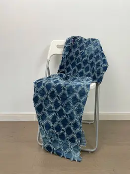 紮染純棉牛仔布創意改造提花水洗服裝夾克設計師布料,適合DIY縫紉 10 最佳銷售 牛仔布 - №7