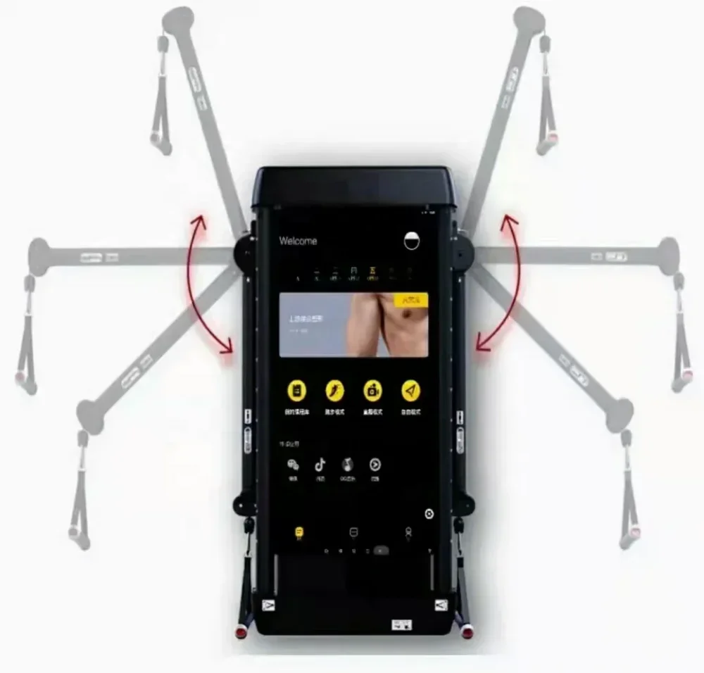 2025 New LCD Touch Screen Wall Mounted Smart Home Fitness Mirror Comprehensive Intelligent Trainer Homgym Cable Machine