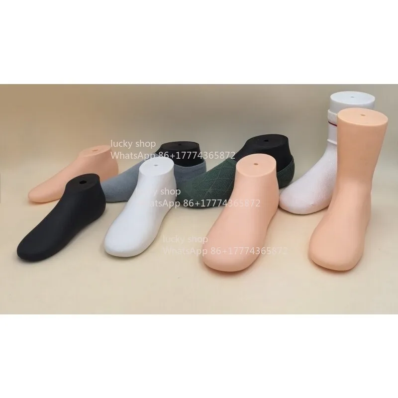 Women's Flat Foot Model Low Top Seamless Matte Invisible Boat Sock Model Shoe Model