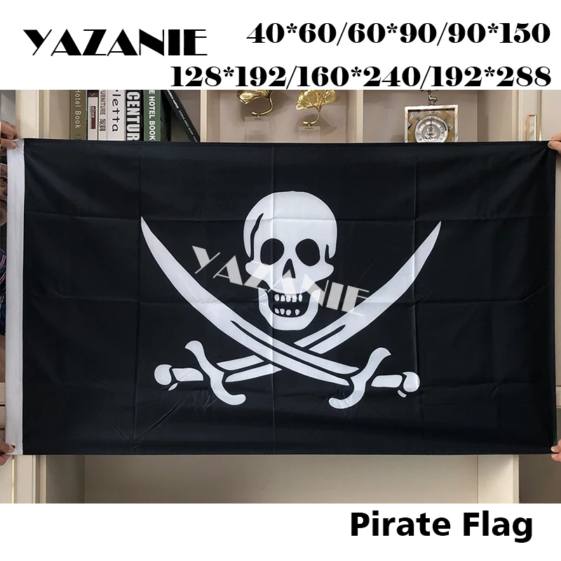 جميع الأحجام جولي روجر علم القراصنة مع باندانا حمراء 6x10 5x8FT واحدة/مزدوجة الوجهين جاك رفخام الجمجمة العظام أعلام الحلقات النحاسية