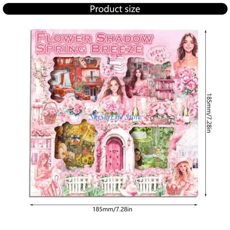 E65E Creatieve Kid Craft Sticker 100 Stuks Lente Zomer Herfst Winter Thema's PET-materiaal met opslagcontainer