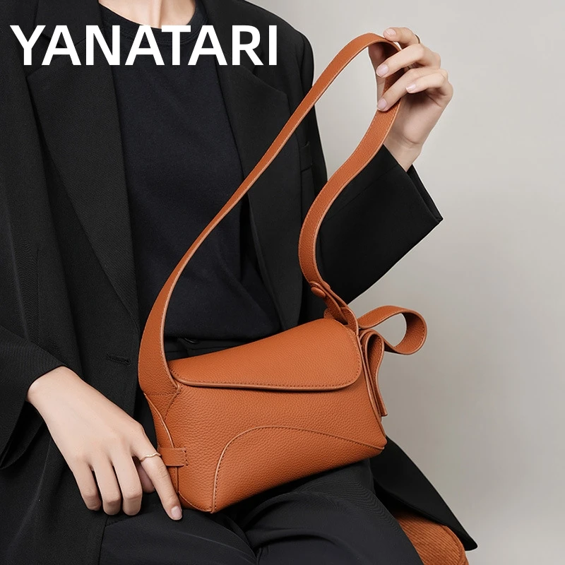 YANATARI genuine cow leather bag for women crossbody bag soft leather cowhide shoulder bag female luxury bag small ladies bag