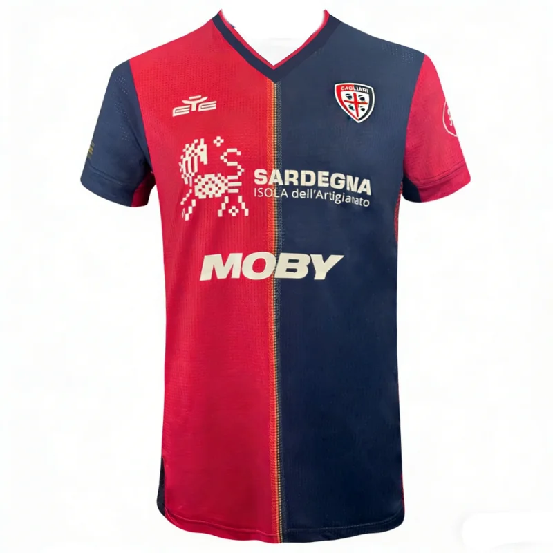 Familien-Kinder-T-Shirts Cagliari Calcio Third 26 Fußballtrikot Sommer Herren Damen Sport Komfort Atmungsaktiv Übergroße Modekleidung
