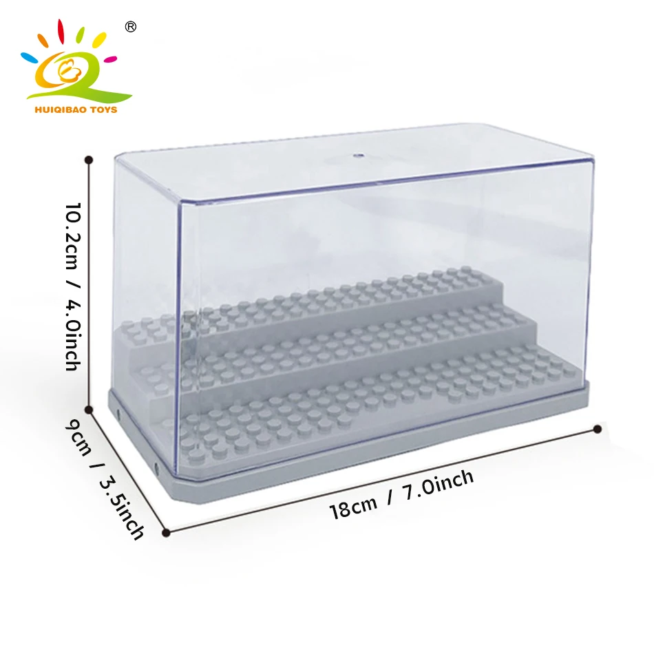 HUIQIBAO Dustproof Figures Display Case Box Show Case For Model Collection Building Blocks Display Box Bricks Toy Children Adult