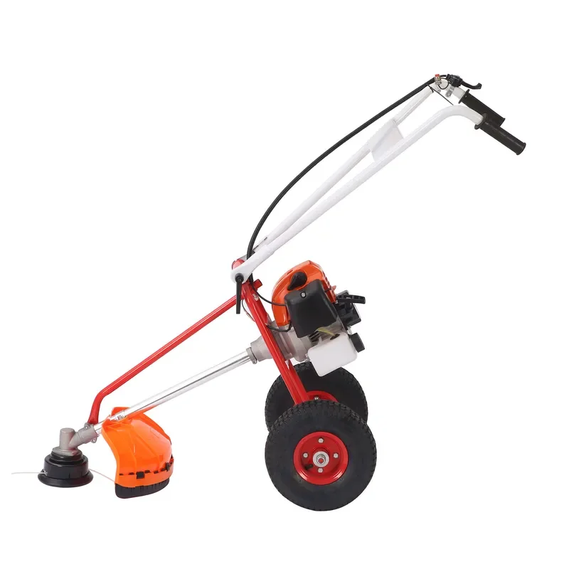 Push Lawn Mower Hand Pulled Micro Tillage Ditching Machine for Orchard Garden Farm Multi Functional Grass Cutter