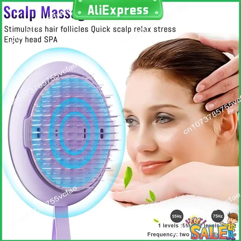 

A04R Scalp Massager Hair Growth Devices Electric Hair Brush For Stimulate Hair Follicles - Rechargeable Heads Vibrating
