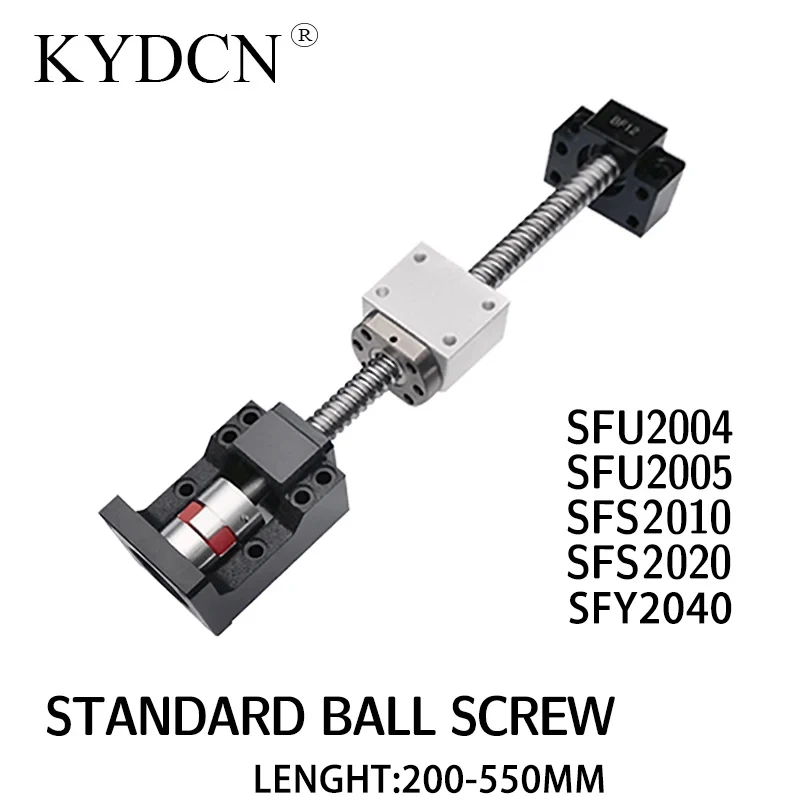 

High precision SFU2004 2005 SFS2010 SFS2020 ball screw screw nut stepper servo motor integrated bearing seat set