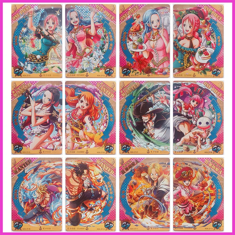 Anime ONE PIECE Rare CP Refraction Foil Rebecca Vivi Robin Nami Dracule Mihawk Toys for boys Collectible Cards Birthday Present