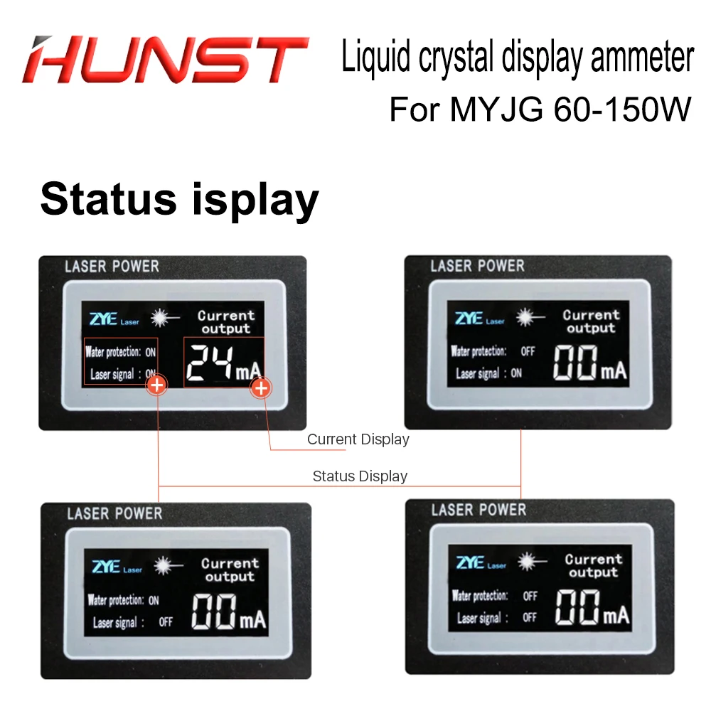 HUNST LCD Display Current Meter For Test CO2 Laser Power Supply External Screen DIY MYJG Series Monitor Equipment Parts