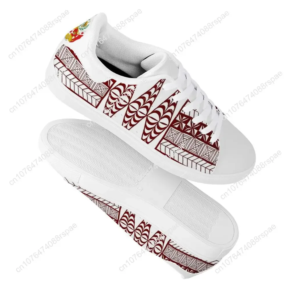 Polynesian Samoa Tribal Flat Sneaker para mulheres, moda personalizada, tênis esportivos de caminhada, tênis de corrida, de alto nível, tonga impressa