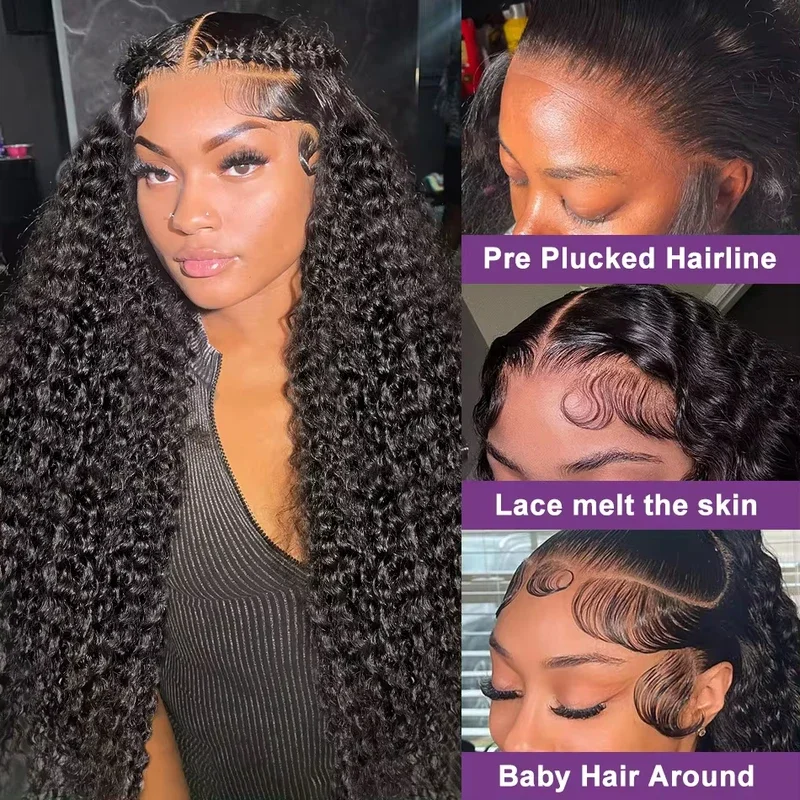 250 Density 13x6 HD Loose Deep Wave Lace Frontal Wig 30 40 Inch Water Wave Curly 13x4 Lace Front Human Hair Wigs For Women