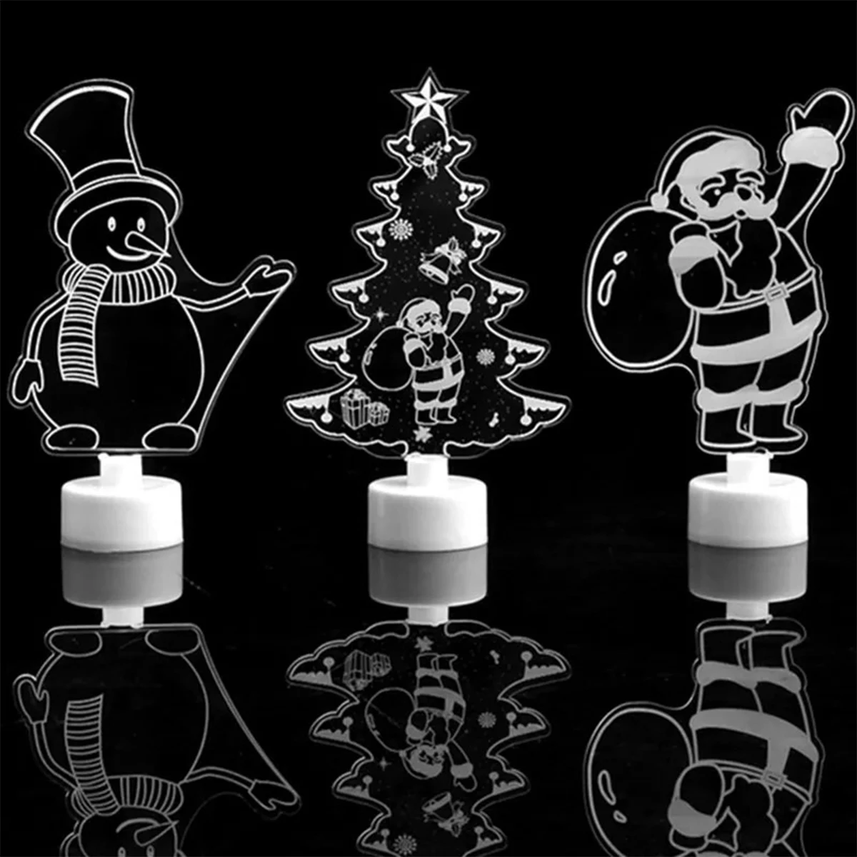 Mini Led Christams Night Light Decorative-lighting Mini Colorful-flashing-lights Snowman-light Led-night-light 2024 Christmas