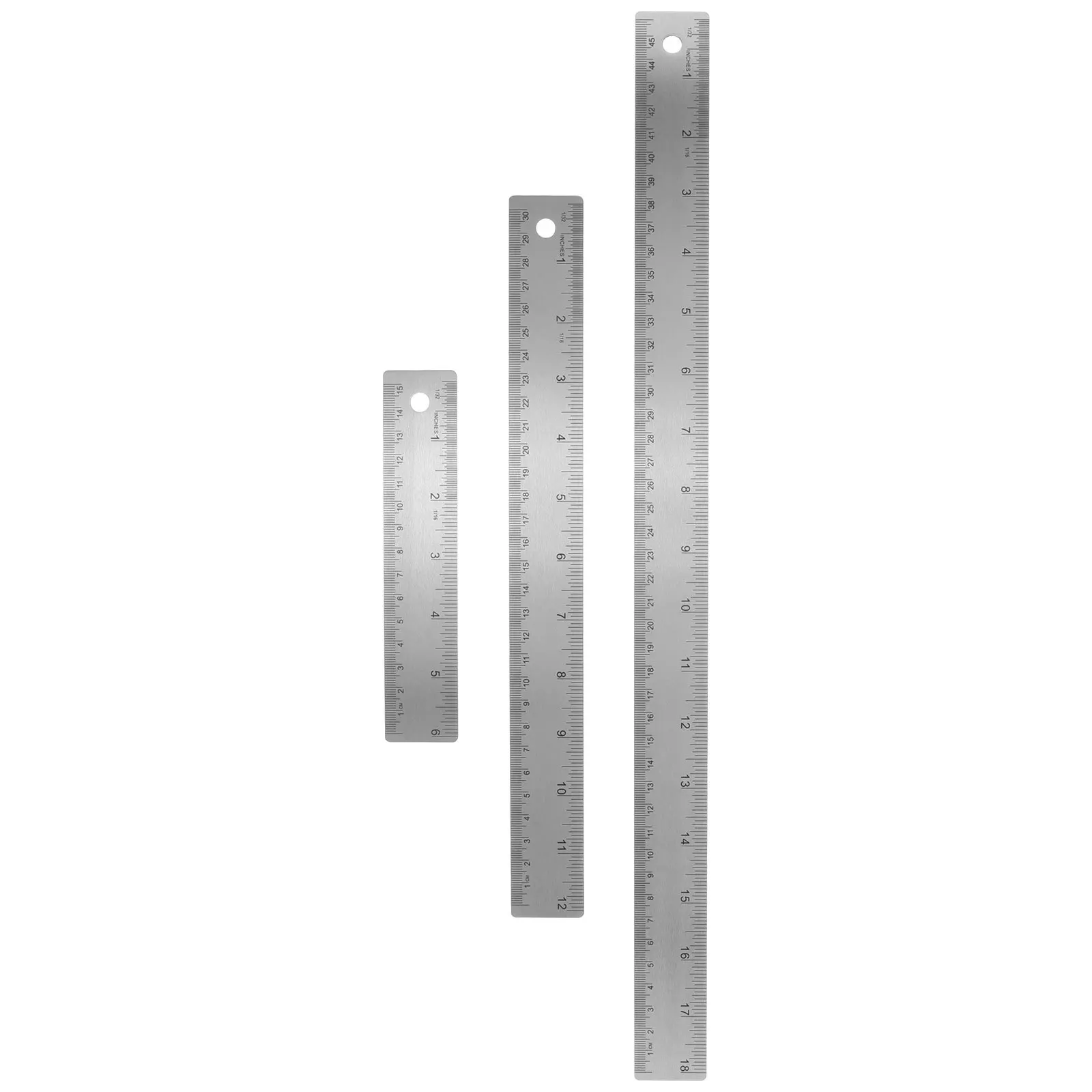 1 комплект, металлическая линейка из нержавеющей стали, пробковая задняя часть, прецизионный измерительный инструмент с прямыми краями для архитектурных инженерных студентов