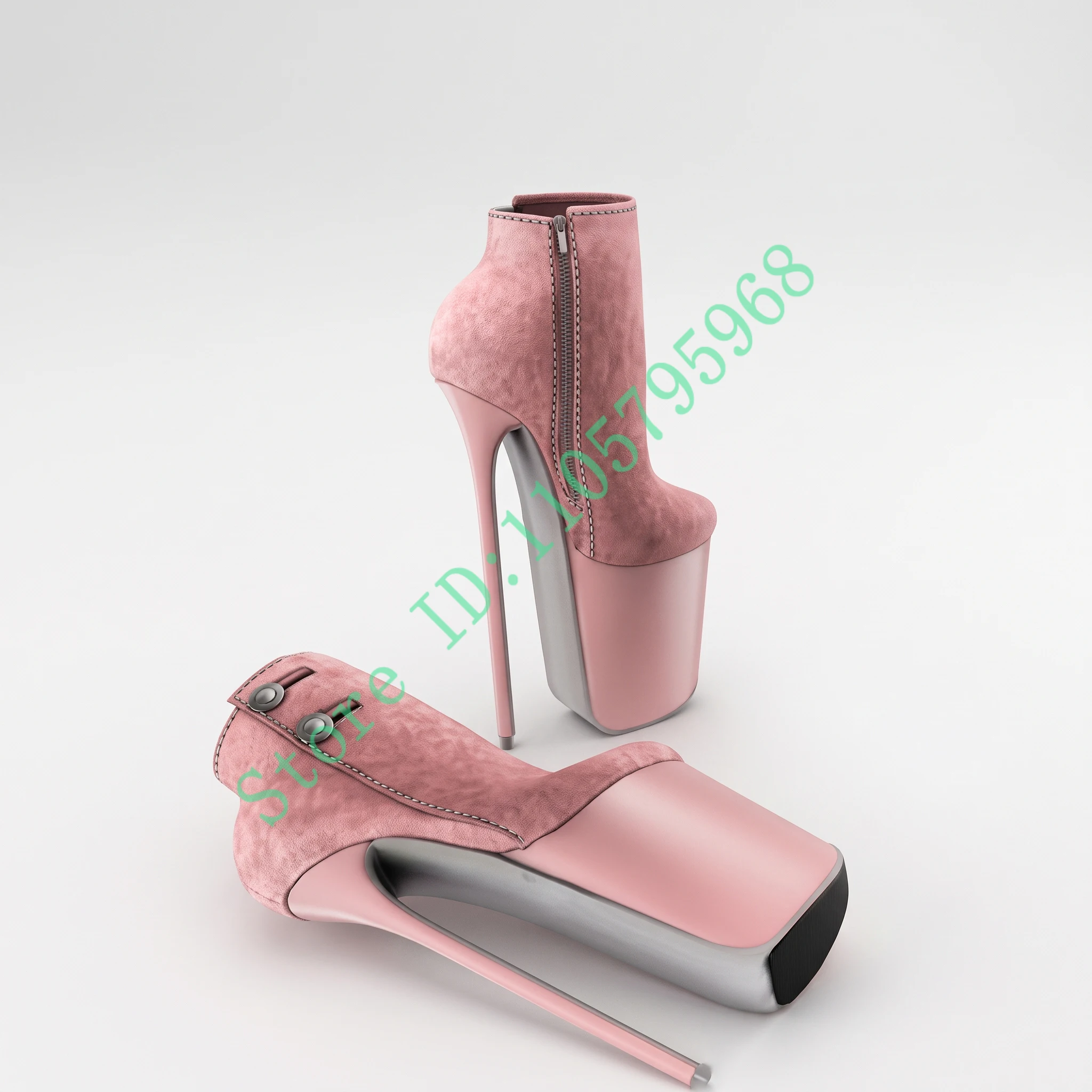 Stage Party Styling High Heel Ankle Boots Ultra High Platform Women Show Shoes