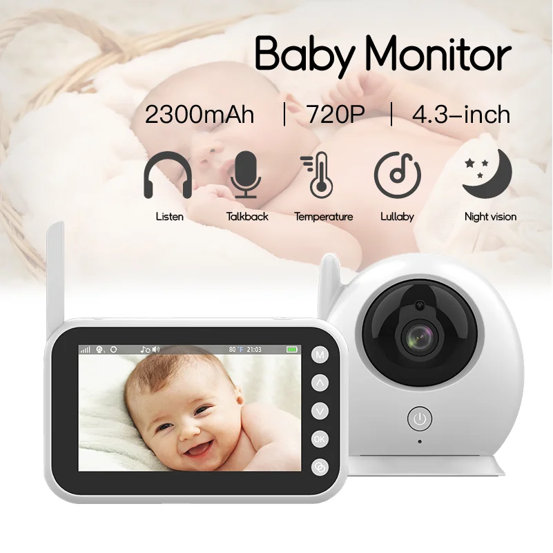 baby-monitor-video-wireless-abm100-con-fotocamera-videocamera-interfono-portatile-per-visione-notturna-audio-bidirezionale-da-43-pollici-baby-sister