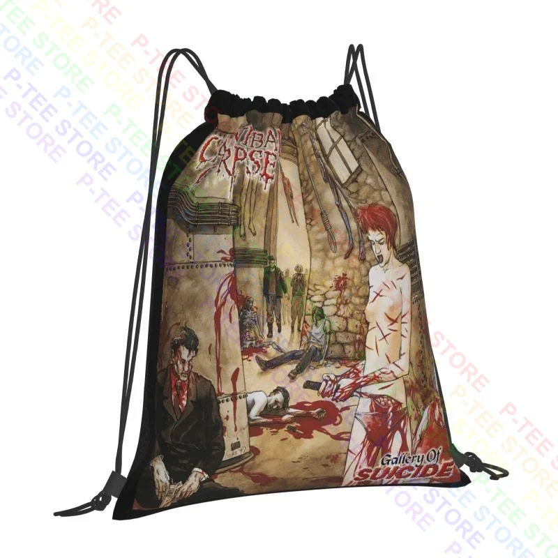 Cannibal Corpse Gallery Of Suicide Drawstring Bags Gym Bag Vintage Art Print Eco Friendly School Sport Bag