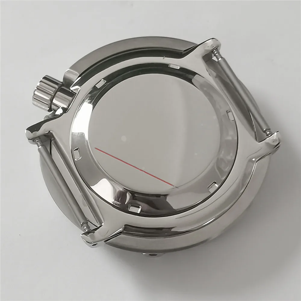 45MM Mineral Glass Stainless Steel Case Black Inner Shadow Watch Case for NH35/NH36 Watch Movement