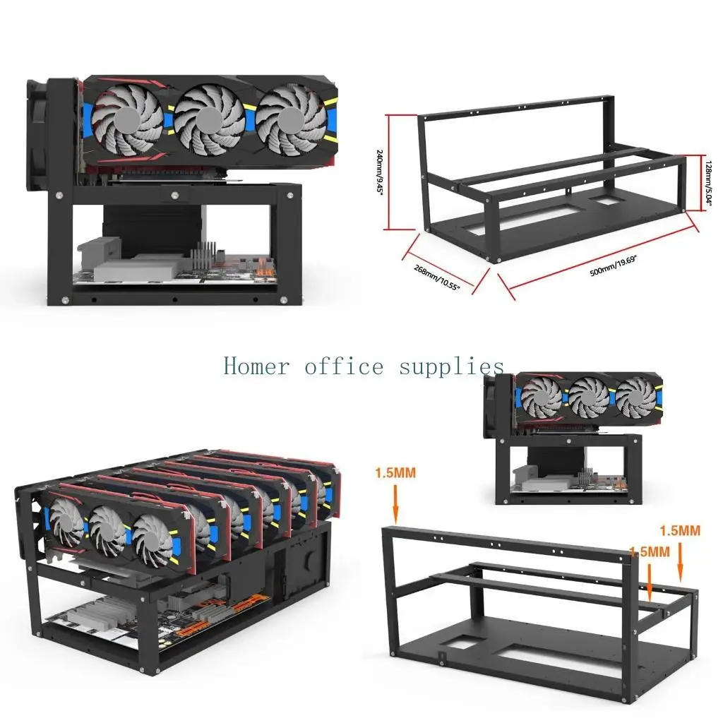 

K43B Desktop PC Graphics Card Support Rack Computer Motherboard Open Mining Rig Frame for CPU Heatsink Fans Holder
