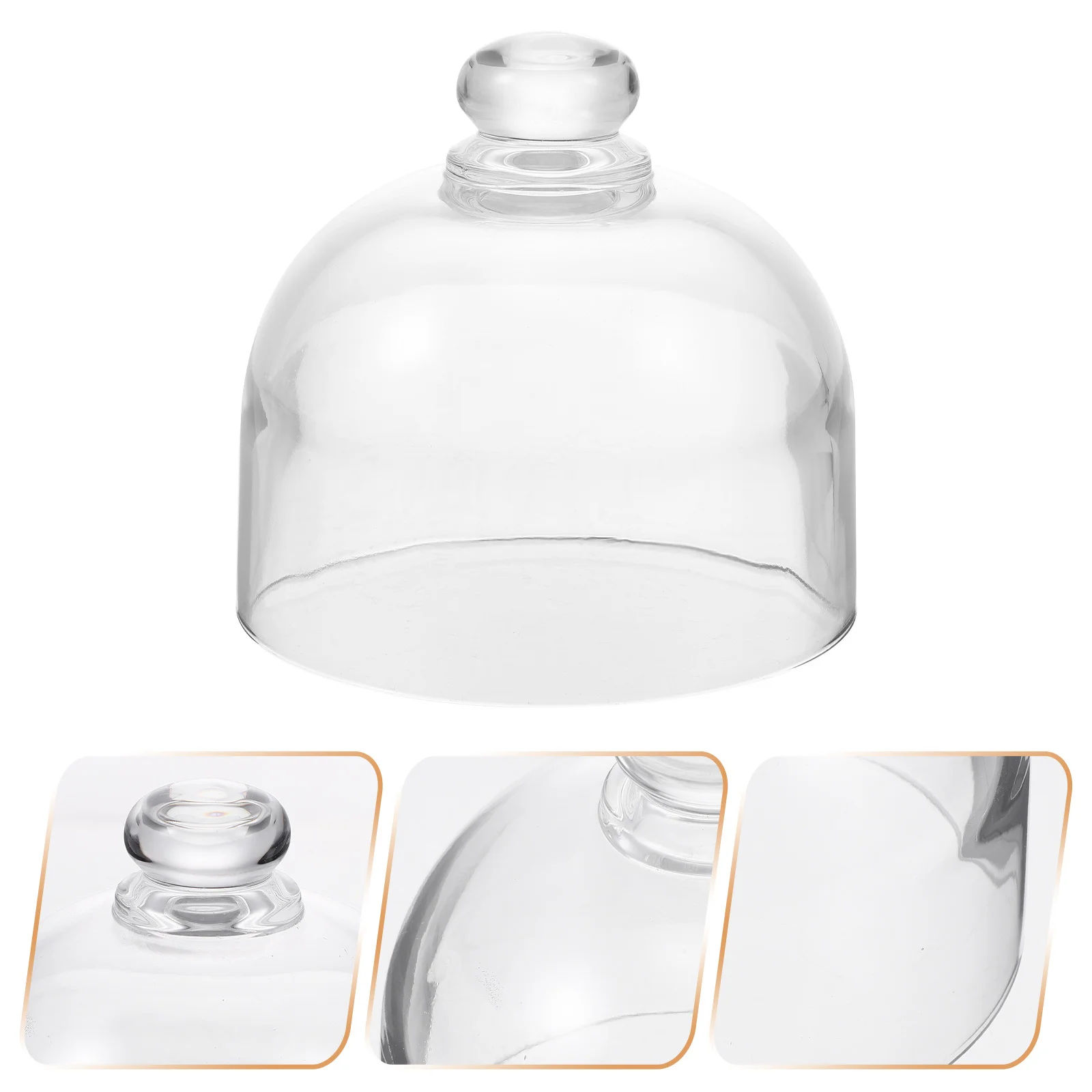 

Wedding Simple Cover Preservation Round Dessert Transparent Food Dome Dish Glass Craft Cake