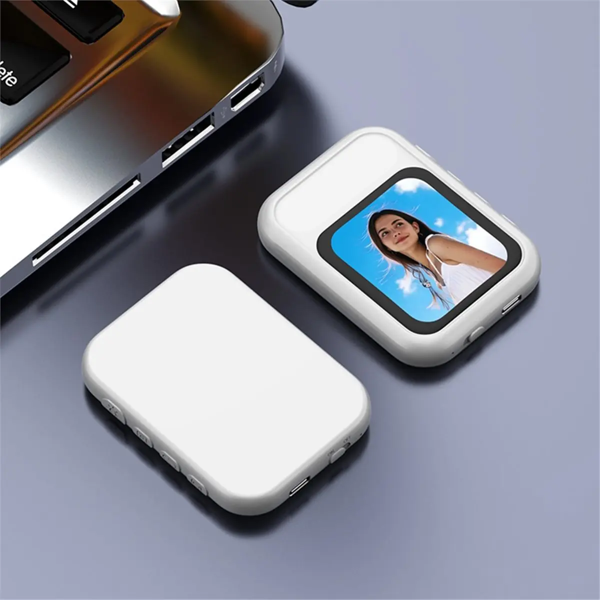 Selfie Monitor Screen Magnetic with Fill Light Phone Back Mirroring Rear Camera for Live Stream Vlogging Video Recording