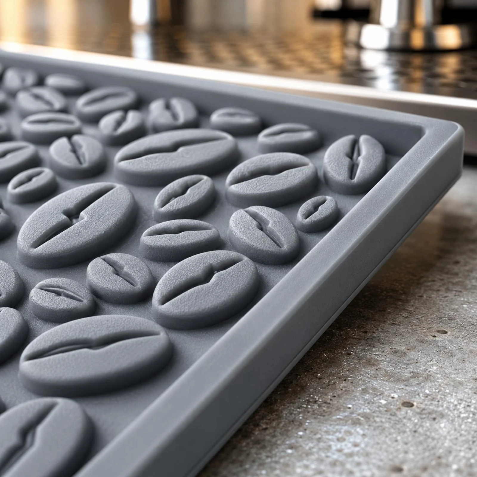

Coffee Machine Spill Mat Rectangular Silicone Spill Mat Countertop Protector Molded Border Waterproof
