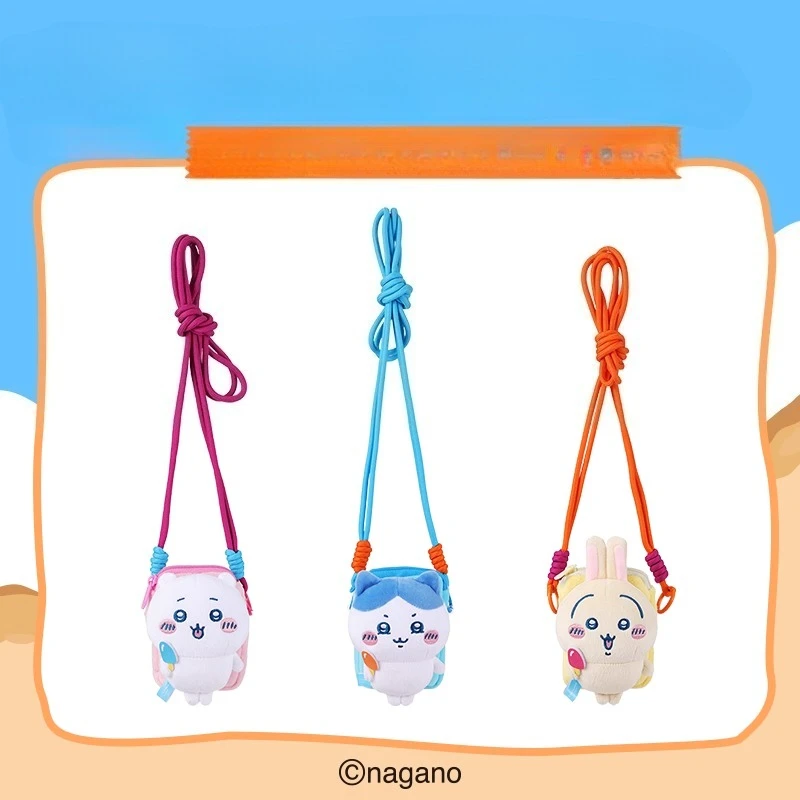 

Chiikawa Summer Kawaii Plush Phone Crossbody Bag, Cute Anime Soft Phone Pouch with Adjustable Strap