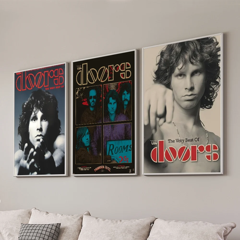 ملصق T-The Doors Jim Morrison Singer لغرفة المعيشة وغرفة النوم والمقهى ديكور فني