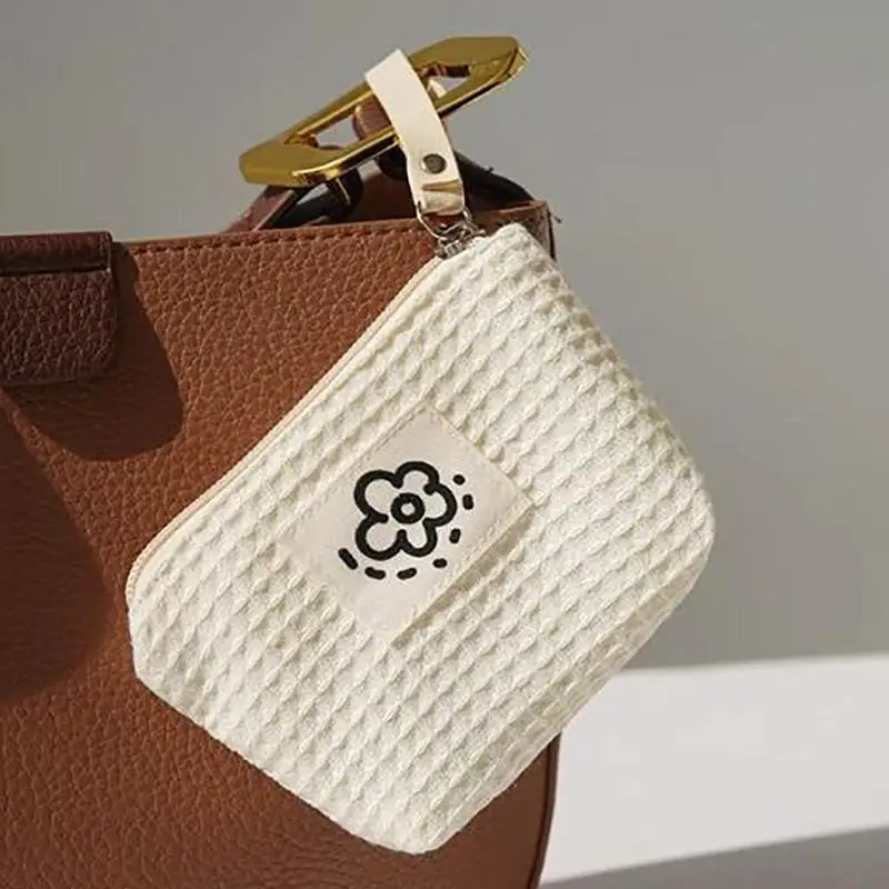 

Зеленая косметичка Matcha - женский маленький кошелек для монет с двойной цепочкой, чехол для ключей, органайзер для губной помады и наушников