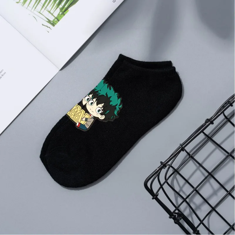 My Hero Academia Women\'s Socks Harajuku Anime Figure Midoriya Izuku Bakugou Katsuki Deku Cosplay Children\'s Summer Kawaii Socks