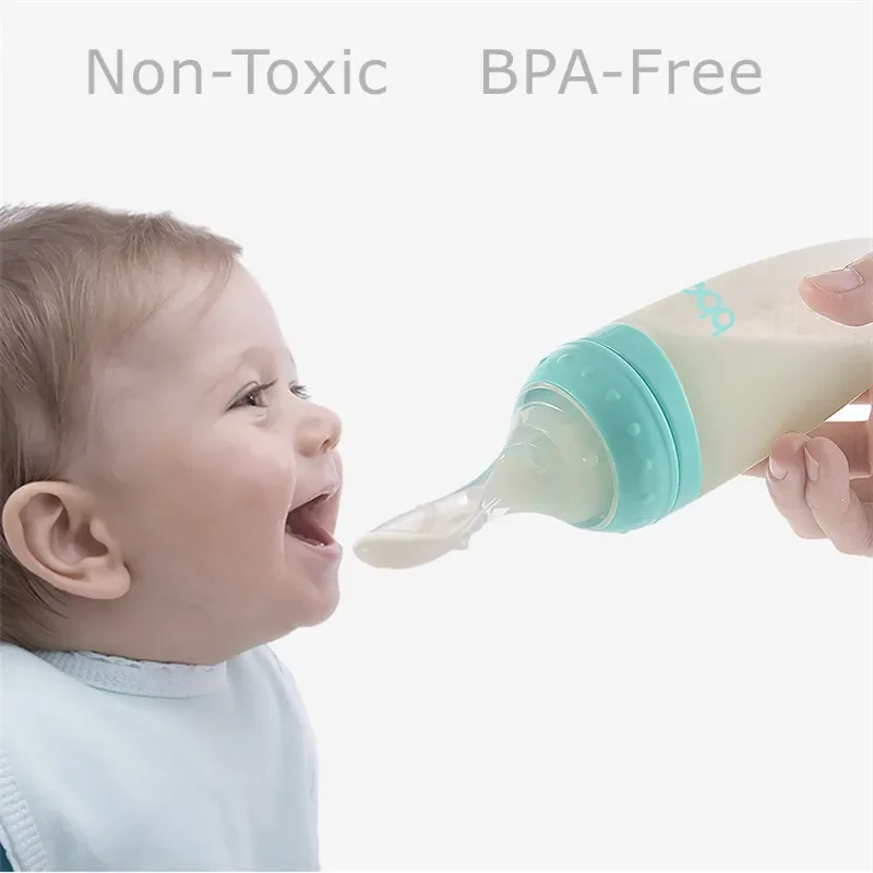 Baby Spoon Bottle Feeder Dropper Silicone Spoons for Feeding Medicine Kids Toddler Cutlery Utensils Children Accessories Newborn