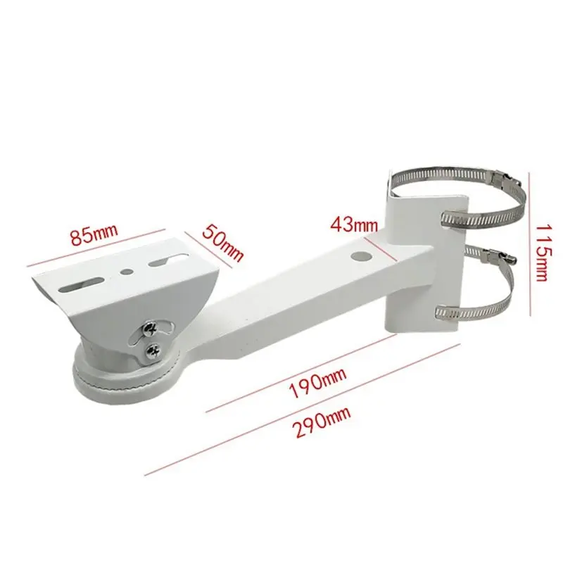 Monitoring Hoop Bracket CCTV Security Camera Pole Mount Bracket Outdoor External Wall Corner Bracket With 20CM Clamp
