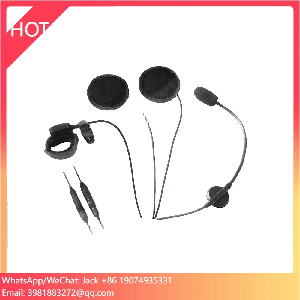 

QD Connector Remote Control Finger PTT Motorcycle Helmet Intercom Headset For Hytera Radio