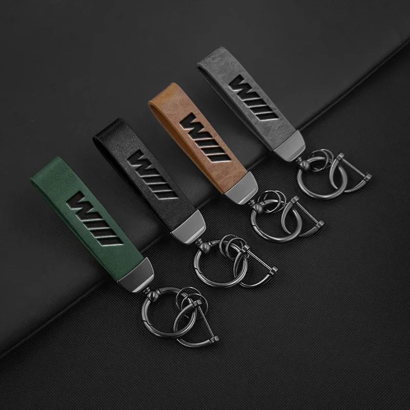 Metal Leather Car Keychain Anti-Lost Keyring Pendant Lanyard For BMW M Performance E46 E90 E60 F10 F30 E39 E36 F20 E87 G30 E92