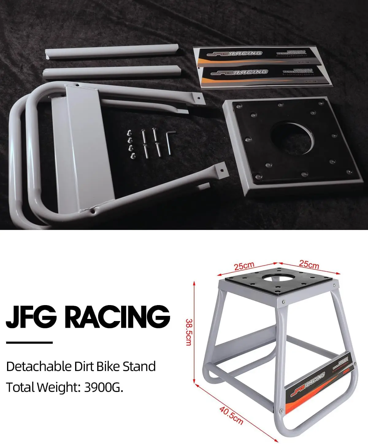 Dirt Bike Stand,Universal Detachable Powder Coated Anti Slip Off Road Steel MX Heavy Duty Dirtbike Maintenance Motorcycle Box St