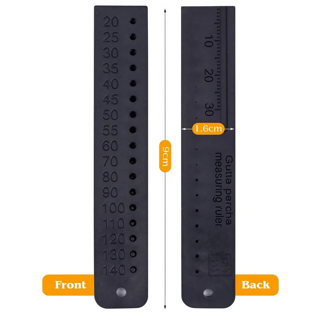 1 Dental Endo Ruler Dental Gauge for Gutta Percha Poins Measuring Ruler Calibration Endodontic Instruments