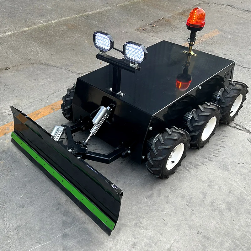 Powerful Wheel Electric Remote Control Snow Shovel Robot Zero Turn Snow Plough Belt 200KG Thrust Gear Bearing Core Components