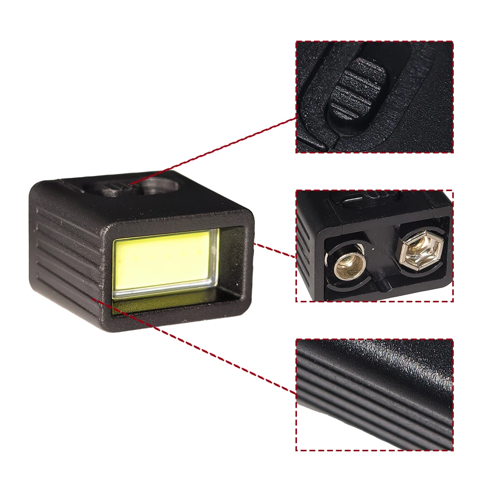 6F22 بطارية COB مصباح يدوي صغير محمول 9 فولت بطارية ضوء قوي LED الإضاءة ضوء العمل أدوات الإضاءة الليلية للخارجية