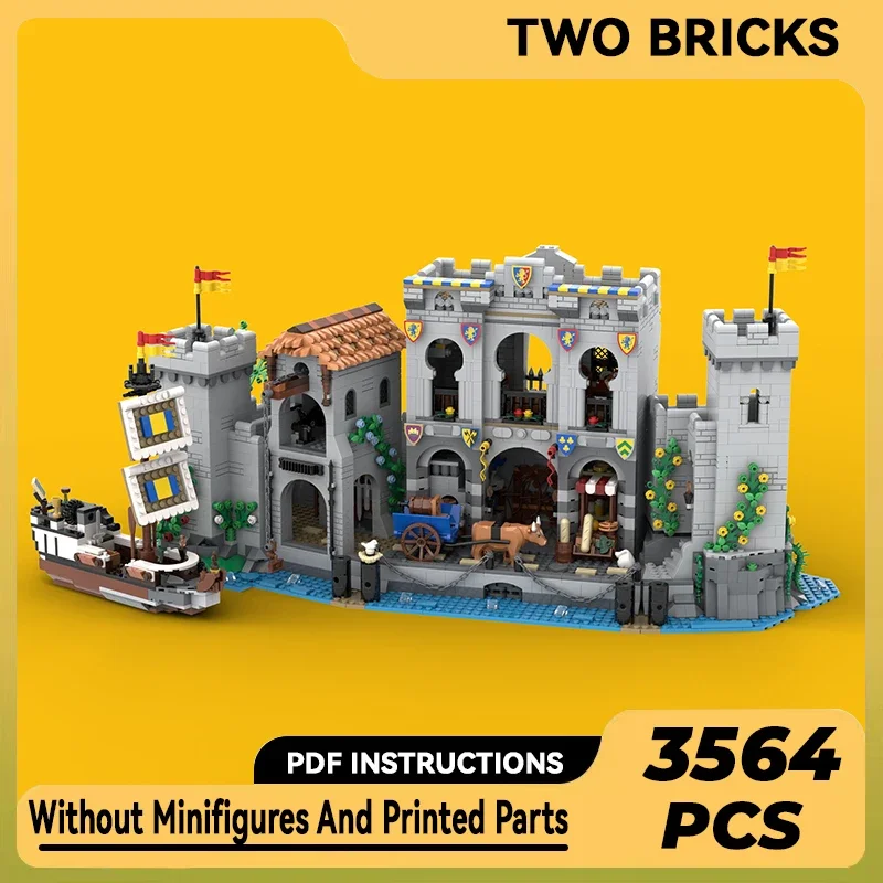 Street View Model Moc Building Bricks Lion Warrior Castle Port Technology Modular Blocks Gifts Christmas Toys DIY Sets Assembly